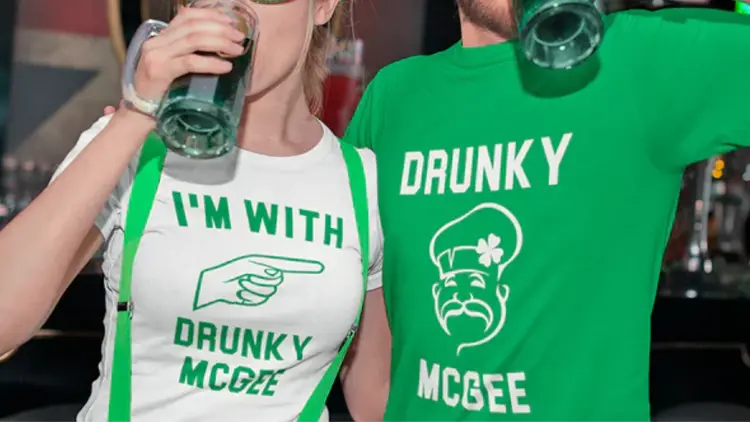 I’m With Drunky McGee Couples Tee