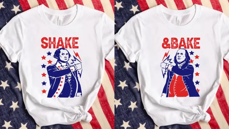 The President's Shake and Bake Matching 4th of July Tees